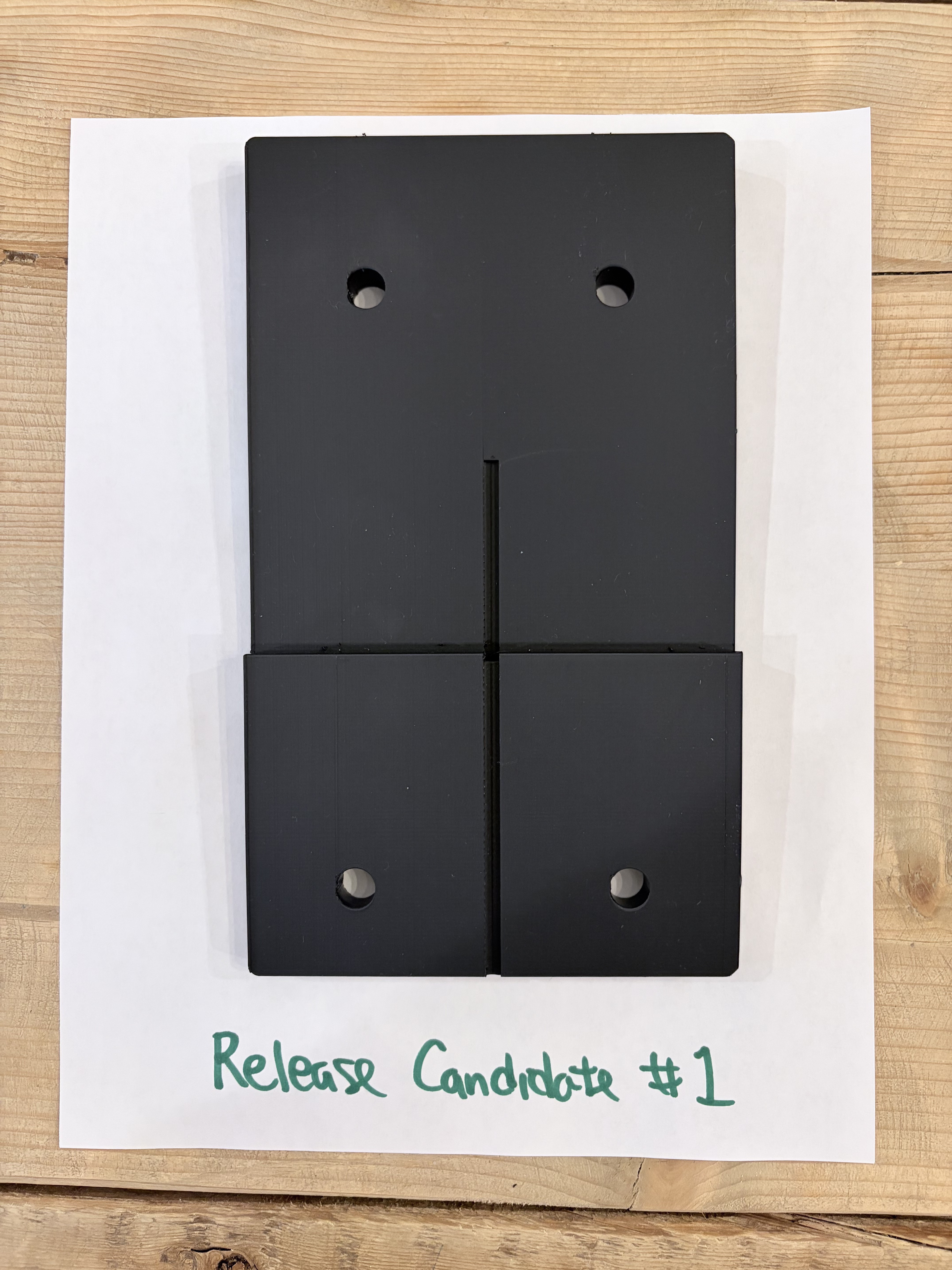 Release Candidate bracket in matte black